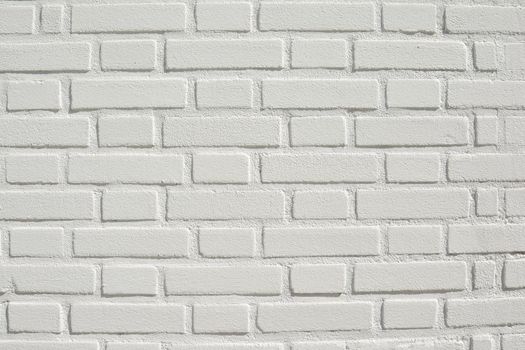 White brick wall background and texture Sun day