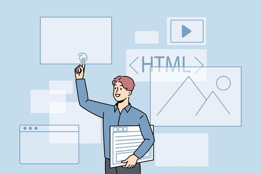 Computer programming and html concept