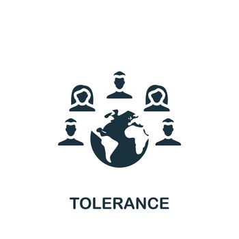 Tolerance icon. Monochrome simple icon for templates, web design and infographics