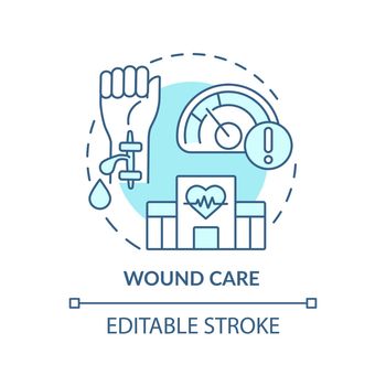 Wound care turquoise concept icon