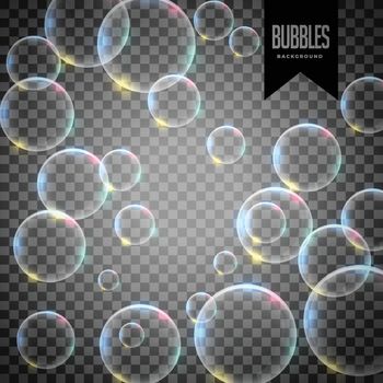 transparent water bubbles background design