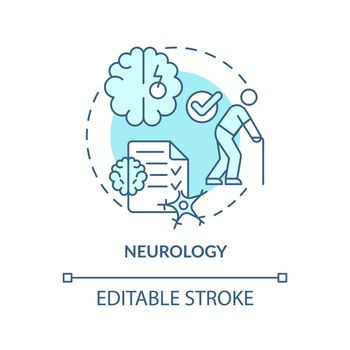 Neurology turquoise concept icon
