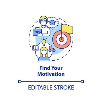 Find your motivation concept icon