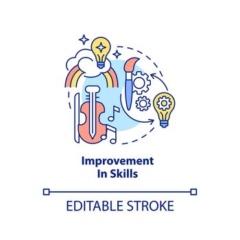 Improvement in skills concept icon