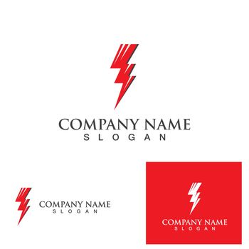 Thunderbolt lightning logo and symbol eps
