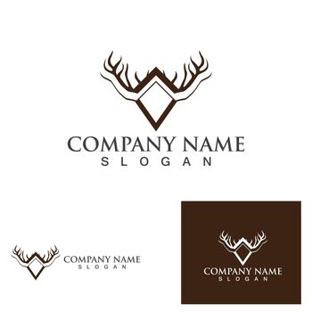 Deer  Horn Logo Template vector design