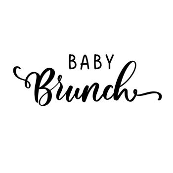 Baby Shower Brunch Invitation. Lettering Party Card template.
