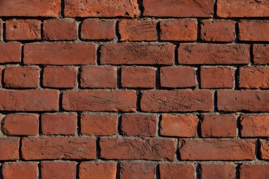 Old Red Brick Wall, Brick wall background texture.