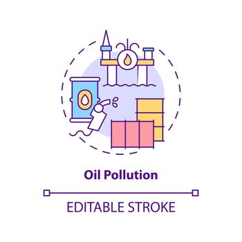 Oil pollution concept icon