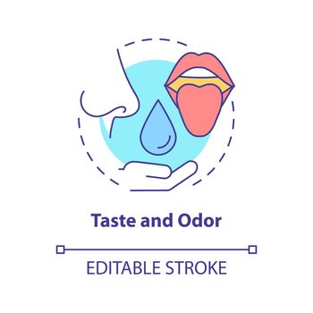 Taste and odor concept icon