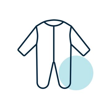 Baby bodysuit isolated vector icon. Baby Romper. Graph symbol for children and newborn babies web site and apps design, logo, app, UI