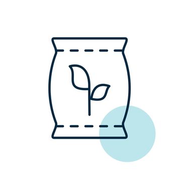 Fertilizer bag isolated vector icon