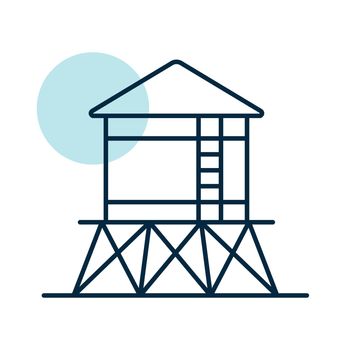 Water tower vector isolated icon