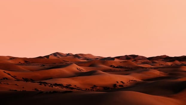 Beautiful Sand dunes in the Gobi desert, Mongolia. View of the sand dunes.