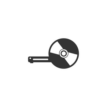 Video disc icon logo illustration design template