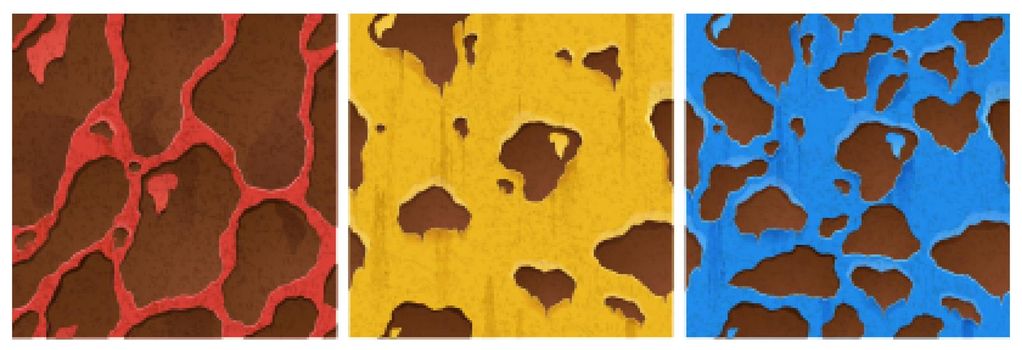 Rusty metal texture with holes, rust game design