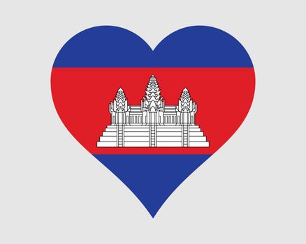 Cambodia Heart Flag