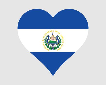 El Salvador Heart Flag