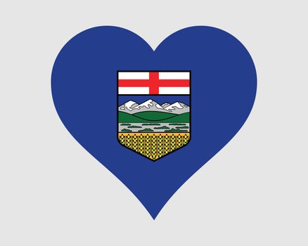 Alberta Canada Heart Flag
