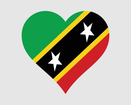 Saint Kitts and Nevis Heart Flag