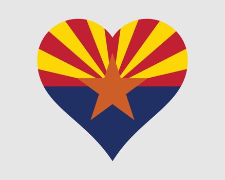 Arizona USA Heart Flag