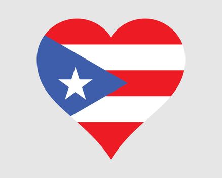 Puerto Rico Heart Flag
