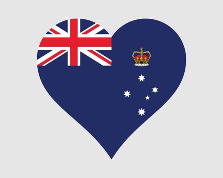 Victoria Australia Heart Flag