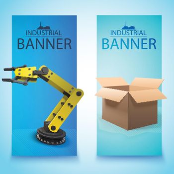 Two Isolated Industrial Banner Set