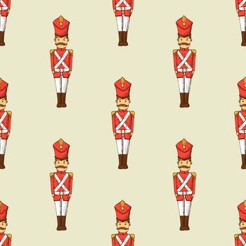 Toy soldier seamless pattern