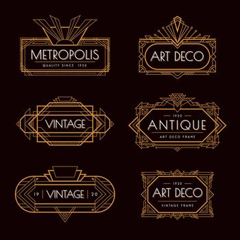 Art Deco Labels Set