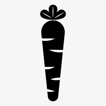 Carrot icon. Vector icon on white background.