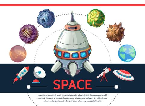 Cartoon Colorful Space Template