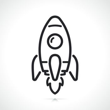 rocket or space ship icon
