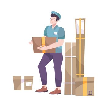 Postal Worker Illustration