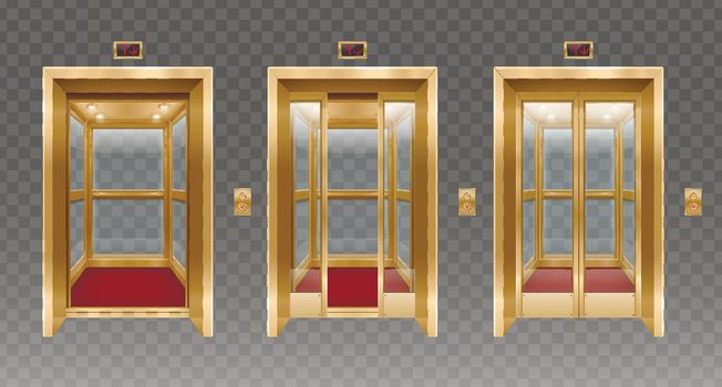 Vintage Elevator Doors Set
