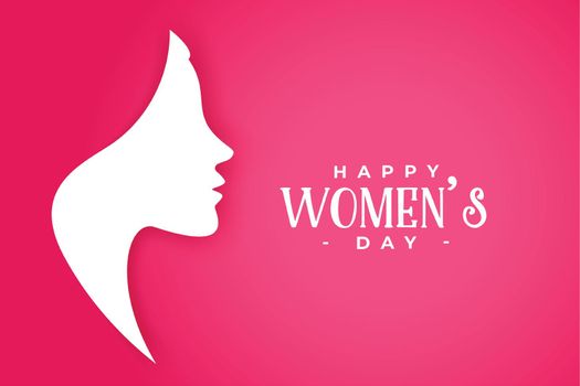 happy womens day pink celebration card design