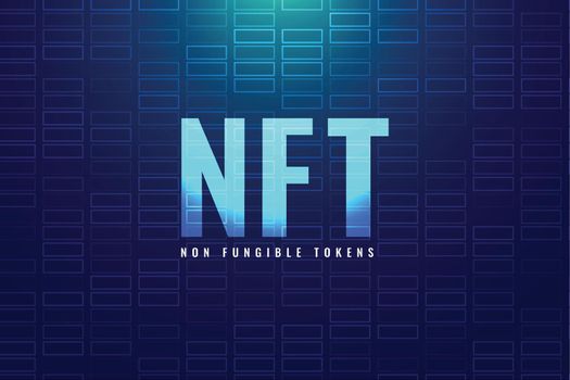 digital NFT non-fungible token concept background
