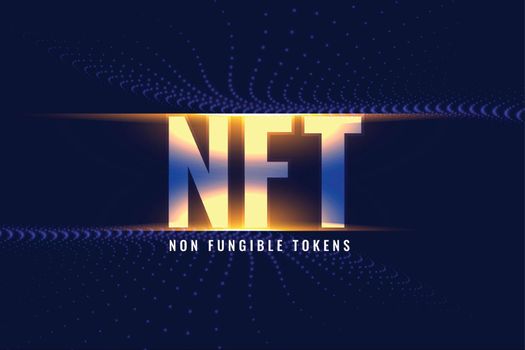 shiny NFT non-fungible token concept background