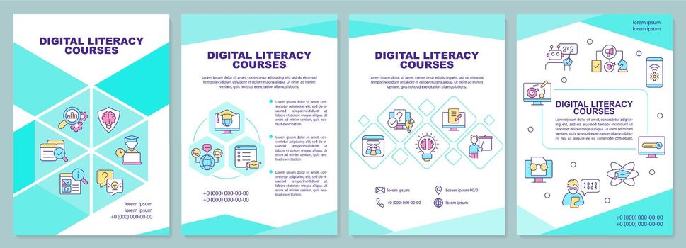 Digital literacy courses brochure template