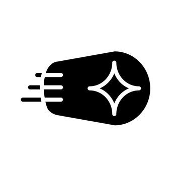Comet black glyph icon