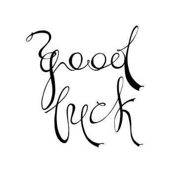 Good luck calligraphy lettering