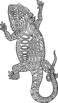 Bearded Dragon Mandala Coloring Pages for Adults