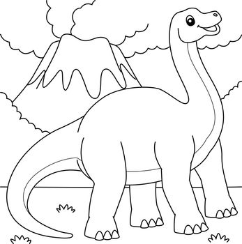 Brontosaurus Coloring Page for Kids