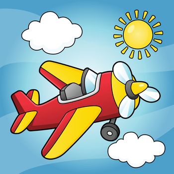 Propeller Plane Cartoon Vehicle Illustration