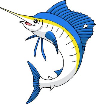 Sail Fish Cartoon Clipart Illustration