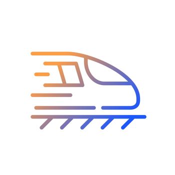 Train gradient linear vector icon
