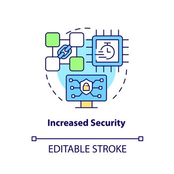 Increased security concept icon