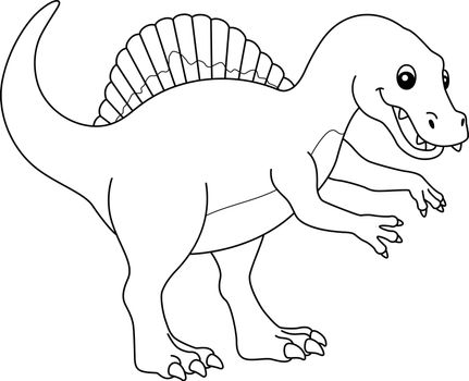 Spinosaurus Coloring Isolated Page for Kids