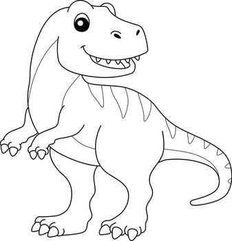Tyrannosaurus Coloring Isolated Page for Kids