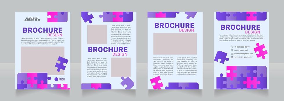 Beautician course blank brochure design
